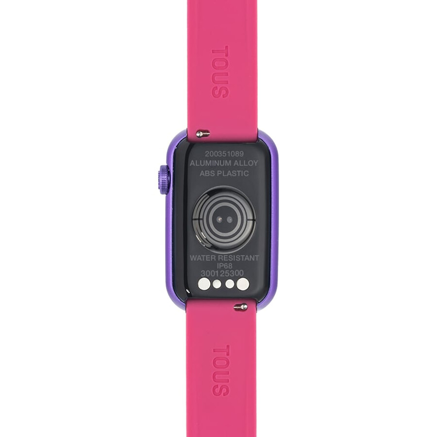 smartwatch con cinturino in nylon e cinturino in silicone fucsia t-band