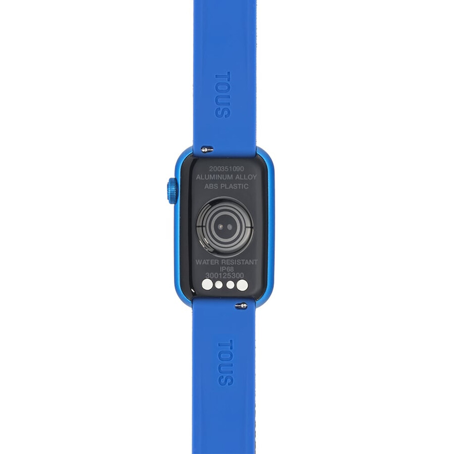 smartwatch con cinturino in nylon e cinturino in silicone blu t-band