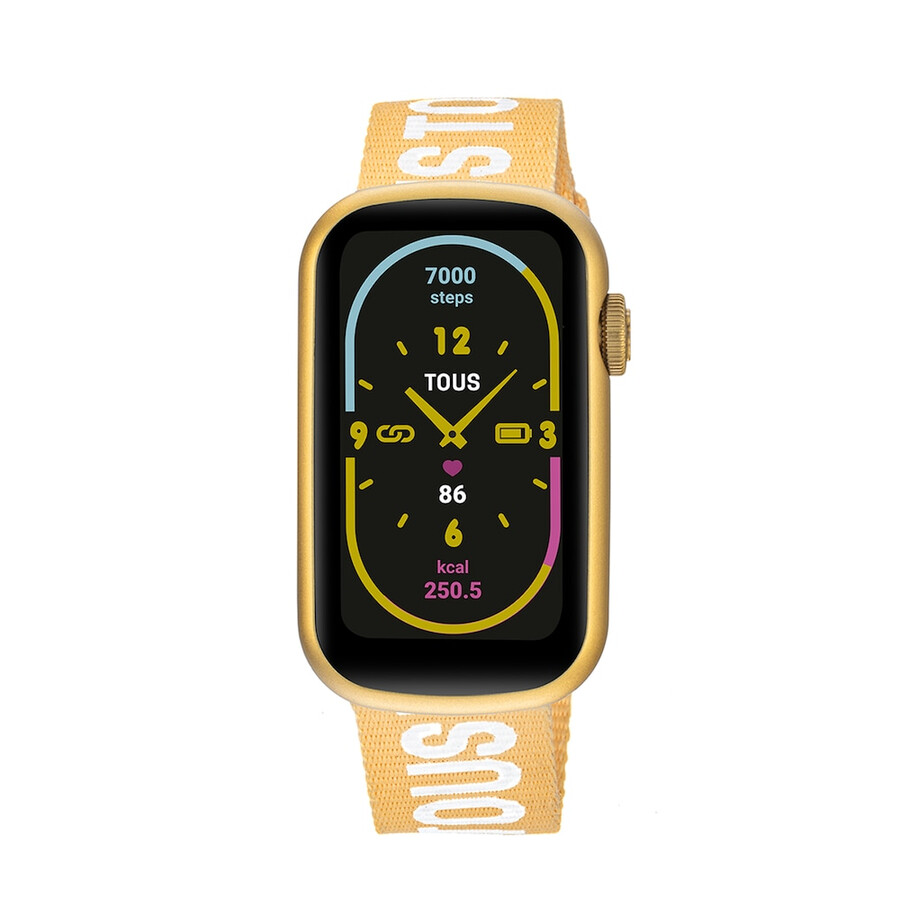 smartwatch con cinturino in nylon e cinturino in silicone bianco t-band