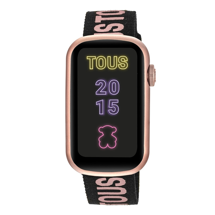 smartwatch con cinturino in nylon e cinturino in silicone rosa pallido t-band