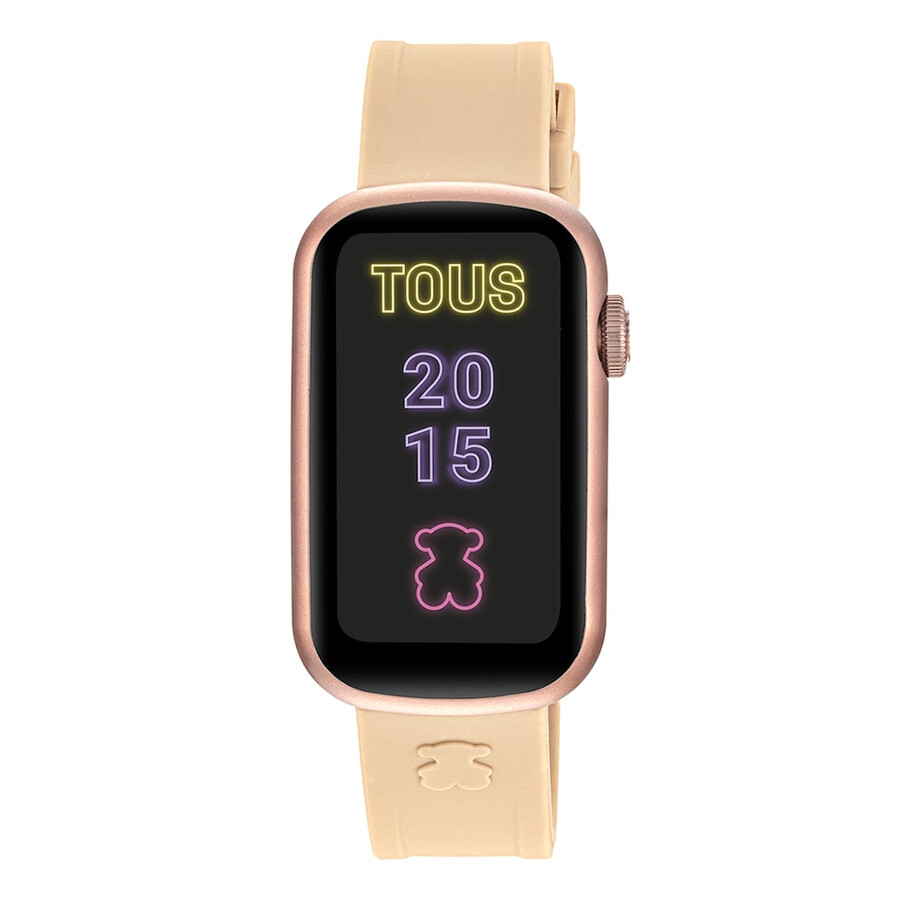 smartwatch con cinturino in nylon e cinturino in silicone rosa pallido t-band