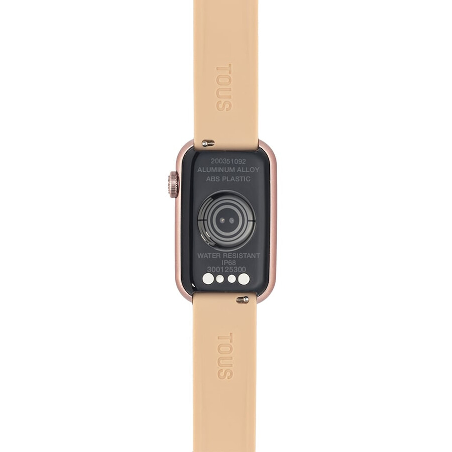 smartwatch con cinturino in nylon e cinturino in silicone rosa pallido t-band