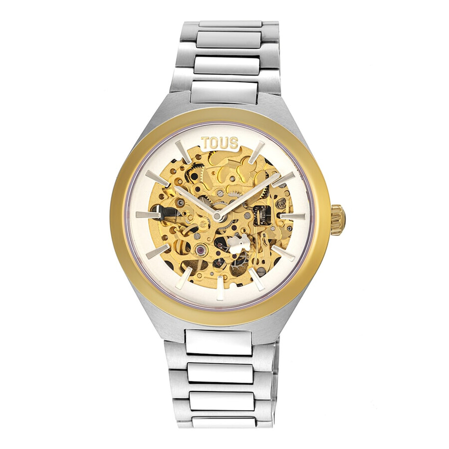 orologio analogico karat round in acciaio ipg color oro con cinturino in acciaio