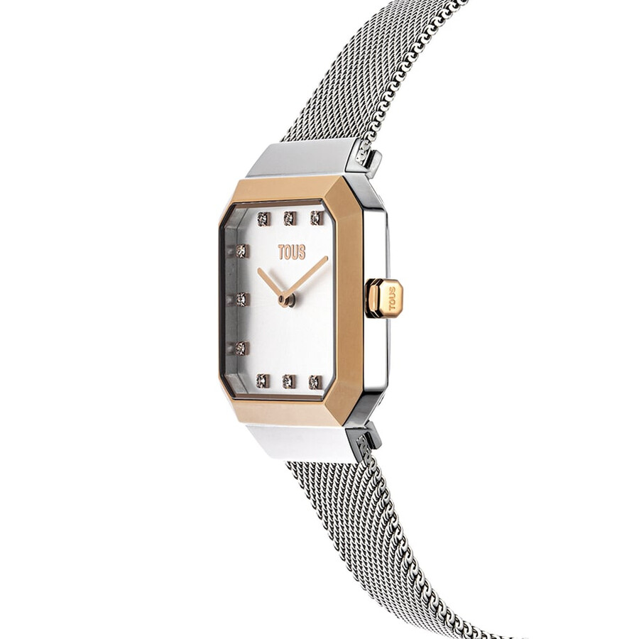 orologio analogico karat squared in acciaio iprg color rosa con cinturino in acciaio