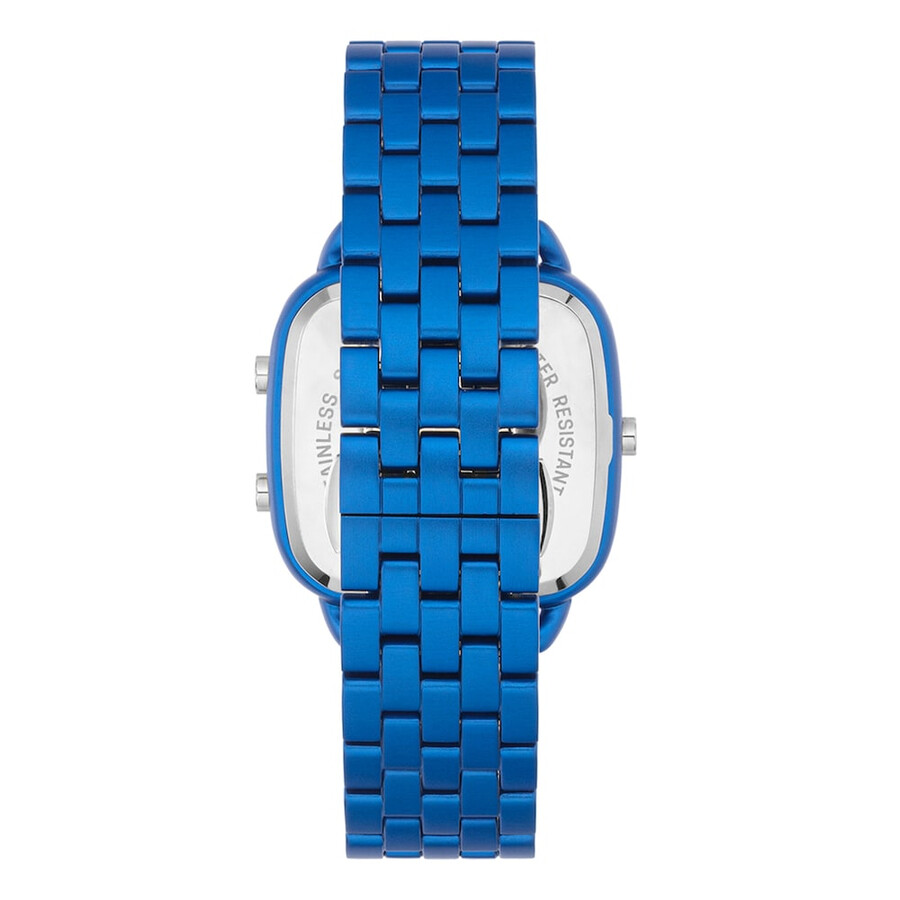 orologio digitale d-logo con cinturino in acciaio blu