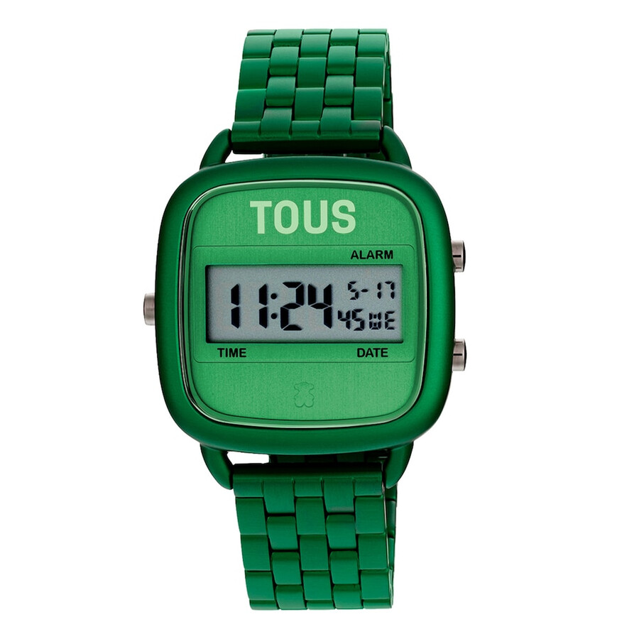 orologio digitale d-logo con cinturino in acciaio verde