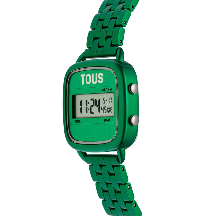 orologio digitale d-logo con cinturino in acciaio verde
