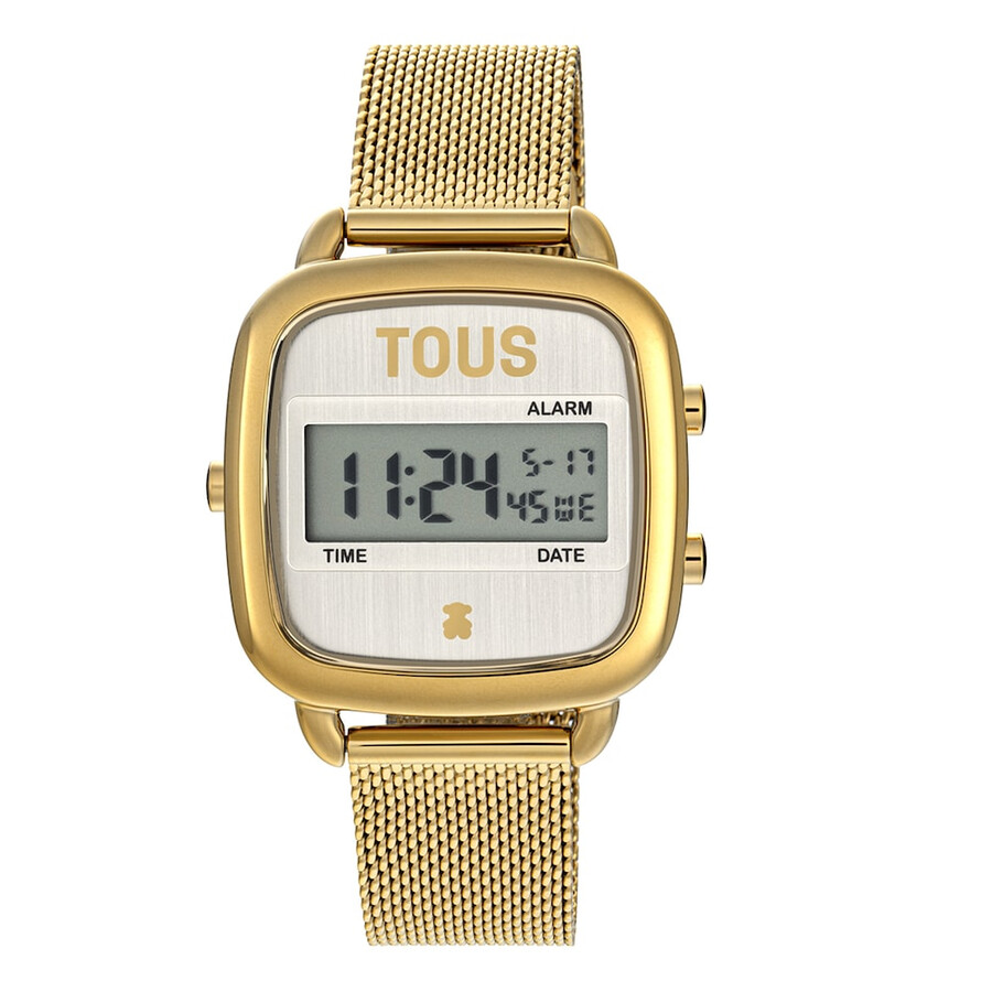 nuovo orologio digitale d-logo con cinturino in acciaio ipg color oro