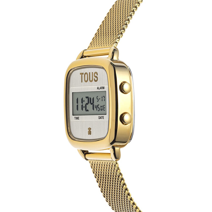 nuovo orologio digitale d-logo con cinturino in acciaio ipg color oro