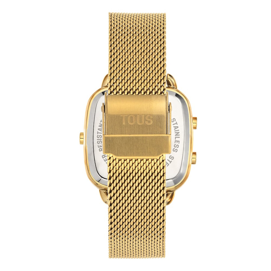nuovo orologio digitale d-logo con cinturino in acciaio ipg color oro