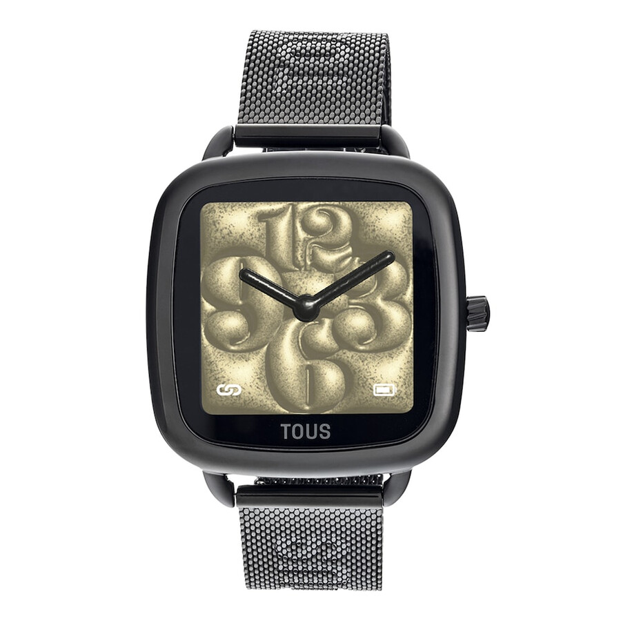 smartwatch d-connect con bracciale in acciaio ip nero