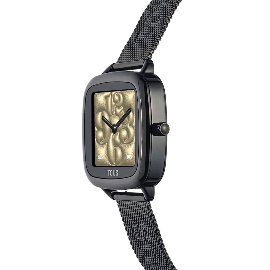 smartwatch d-connect con bracciale in acciaio ip nero