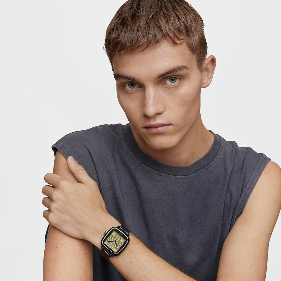 smartwatch d-connect con bracciale in acciaio ip nero