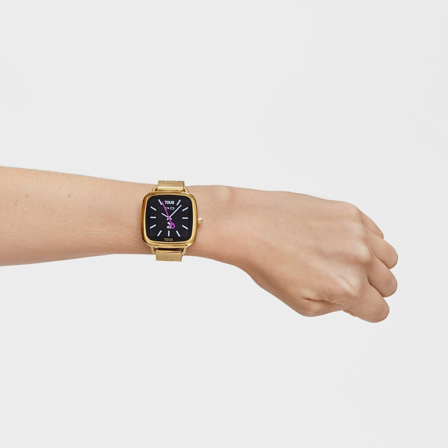 smartwatch d-connect con bracciale in acciaio ipg color oro