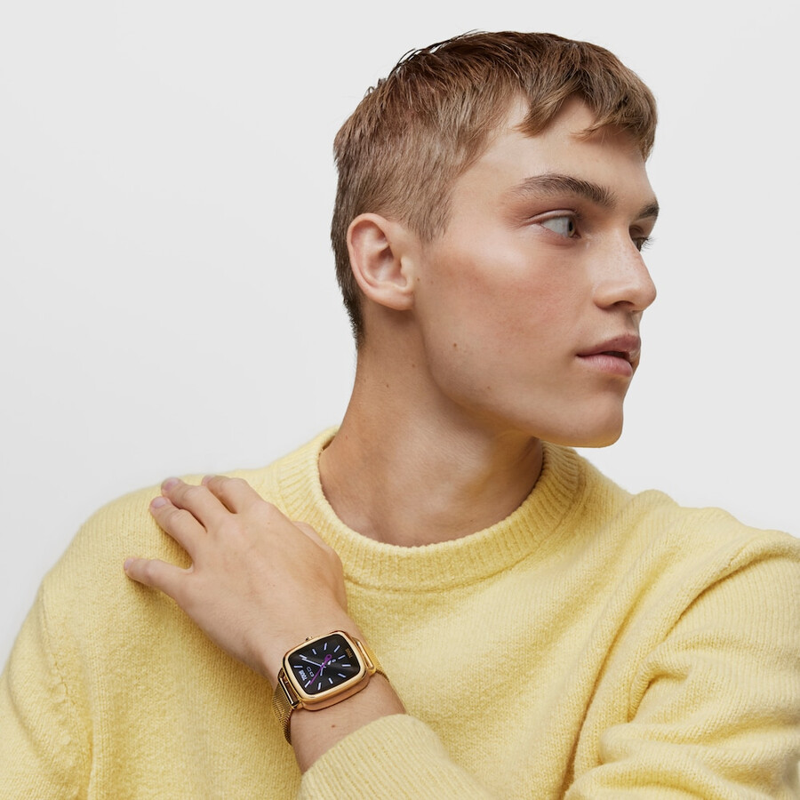 smartwatch d-connect con bracciale in acciaio ipg color oro