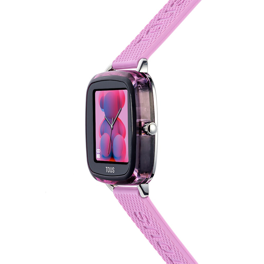smartwatch d-connect con cinturino in silicone rosa