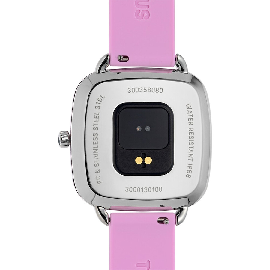 smartwatch d-connect con cinturino in silicone rosa