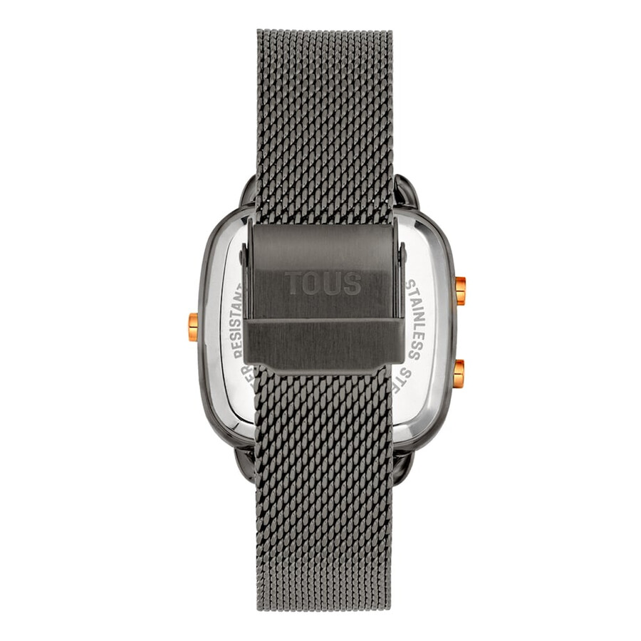 orologio digitale d-logo in acciaio ip grigio e acciaio iprg rosa