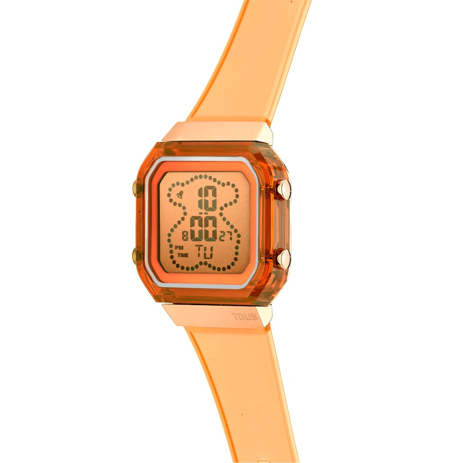 orologio digitale d-bear fresh in policarbonato color salmone e acciaio iprg color rosa