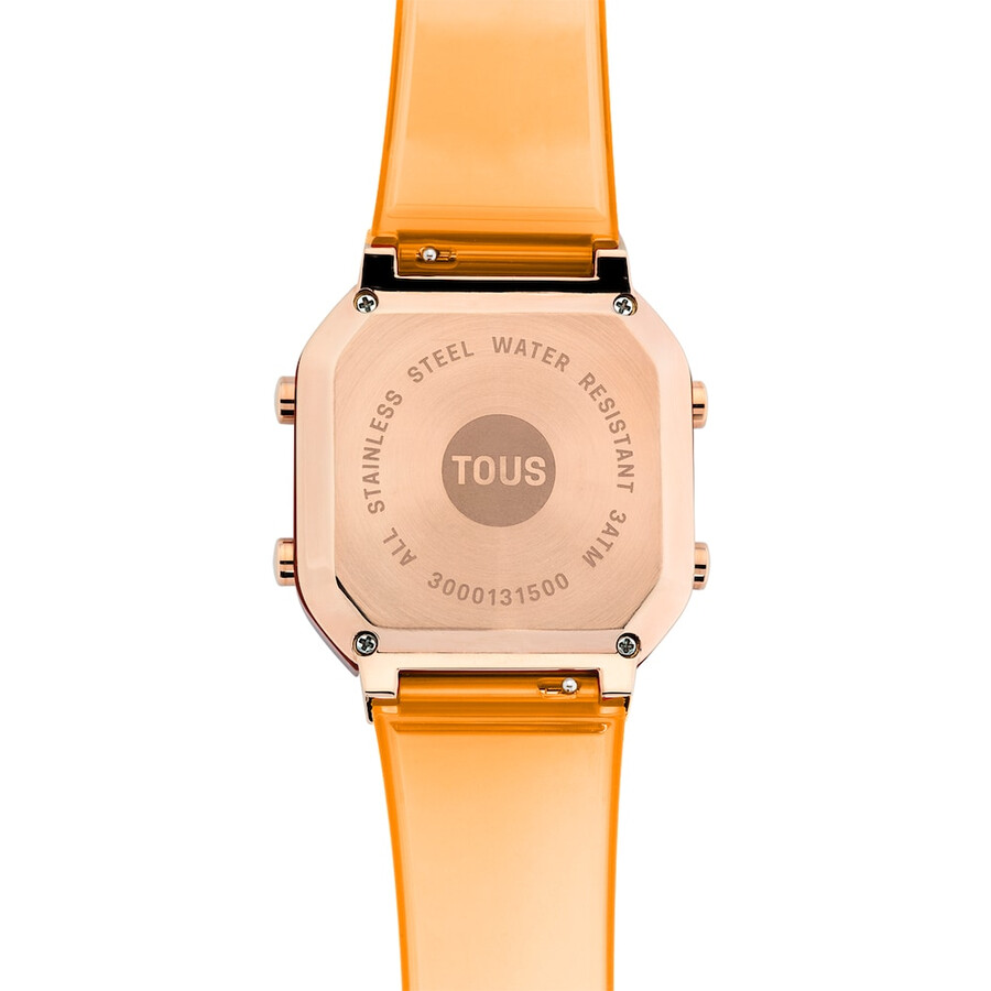orologio digitale d-bear fresh in policarbonato color salmone e acciaio iprg color rosa