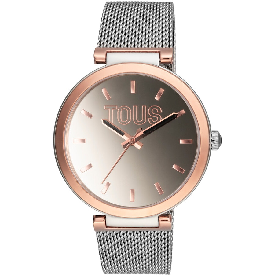 orologio analogico con bracciale in acciaio e cassa in alluminio iprg tous s-mesh mirror color rosa