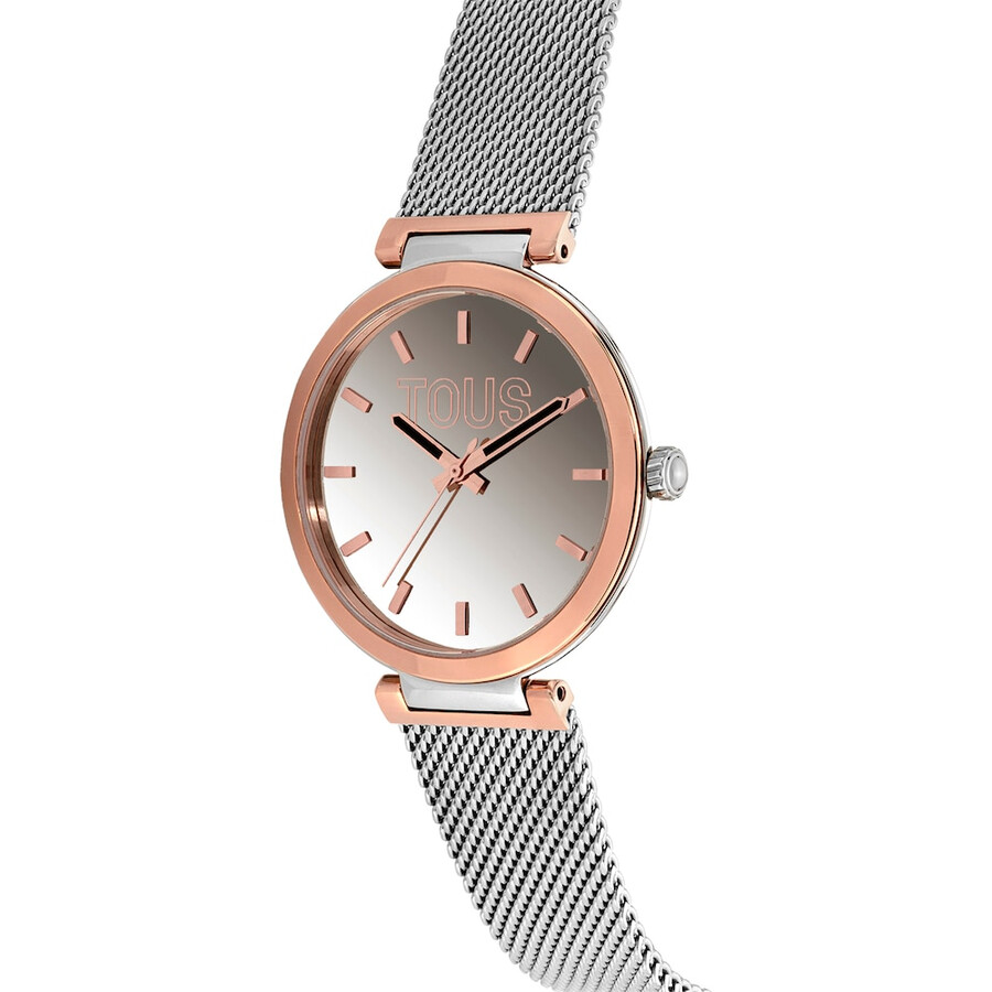 orologio analogico con bracciale in acciaio e cassa in alluminio iprg tous s-mesh mirror color rosa