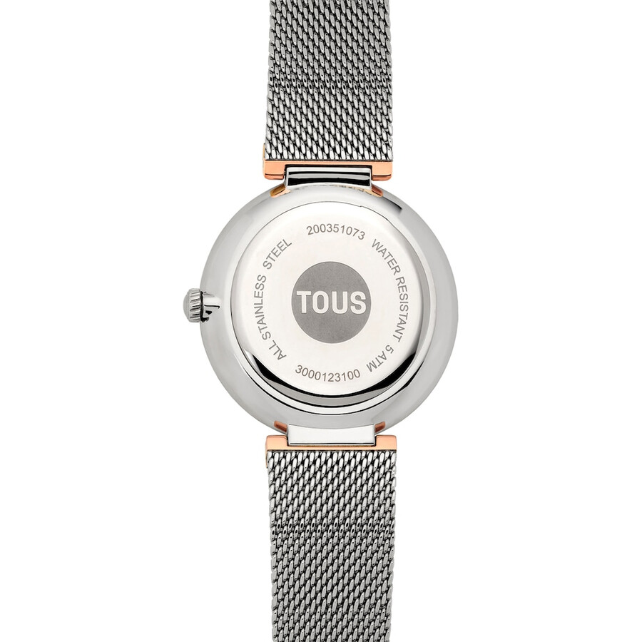 orologio analogico con bracciale in acciaio e cassa in alluminio iprg tous s-mesh mirror color rosa