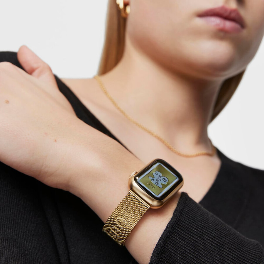 smartwatch con bracciale in acciaio ipg color oro e cassa in alluminio ipg color oro tous t-band mesh