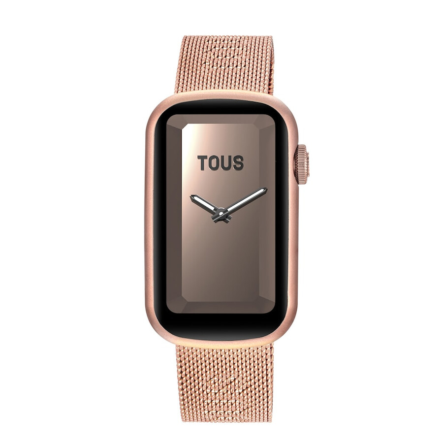 smartwatch tous t-band mesh con bracciale in acciaio iprg color rosa e cassa in alluminio iprg color rosa