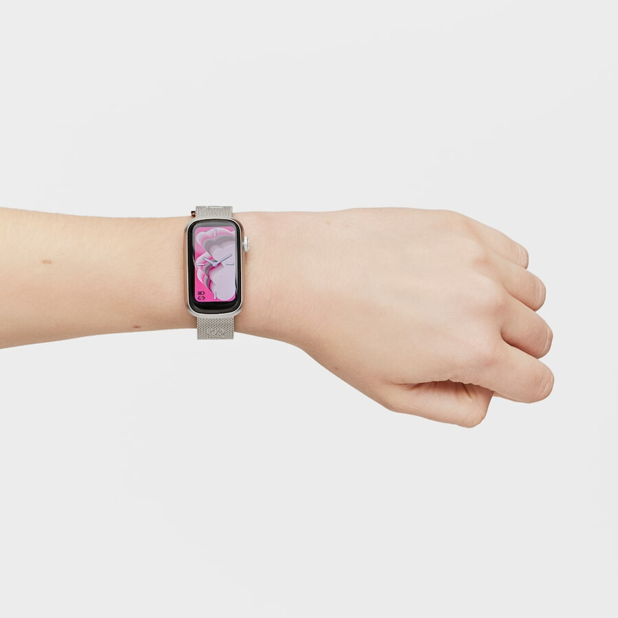 smartwatch con bracciale in acciaio e cassa in alluminio tous tous t-band mesh
