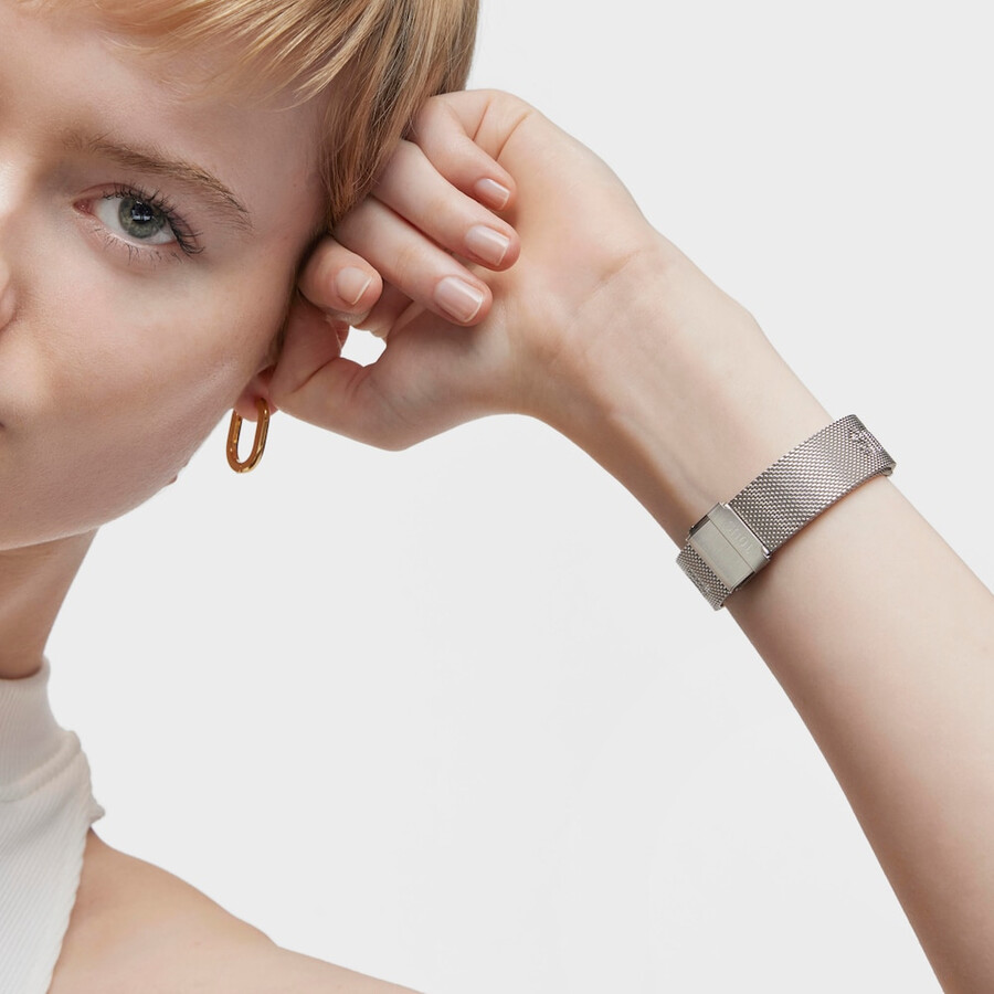 smartwatch con bracciale in acciaio e cassa in alluminio color oro ipg tous tous t-band mesh