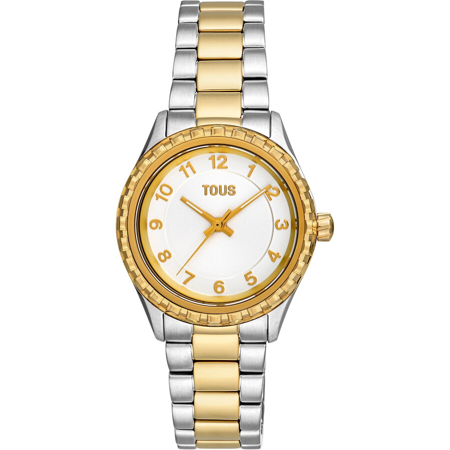 orologio analogico con bracciale in acciaio ipg color oro e acciaio tous t-bear kdt