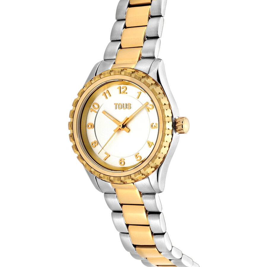 orologio analogico con bracciale in acciaio ipg color oro e acciaio tous t-bear kdt