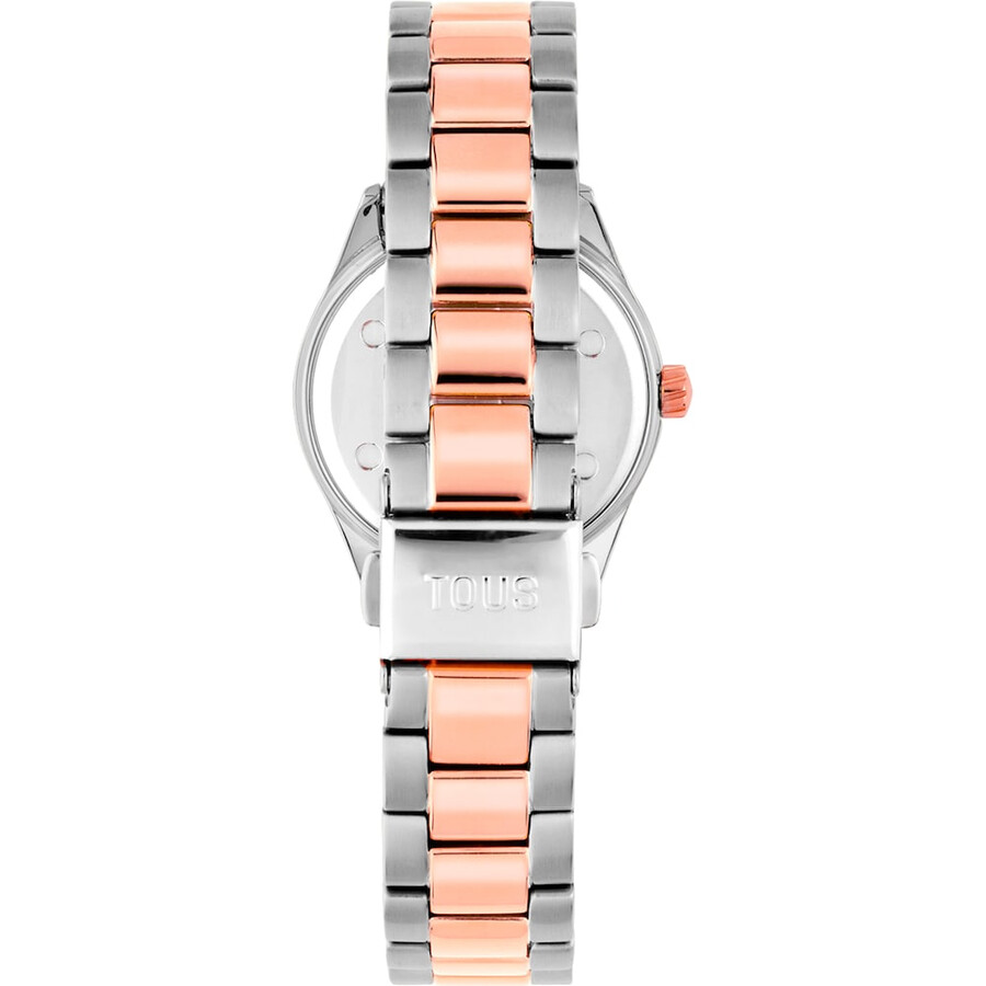 orologio analogico con bracciale in acciaio e acciaio iprg color rosa tous t-bear kdt
