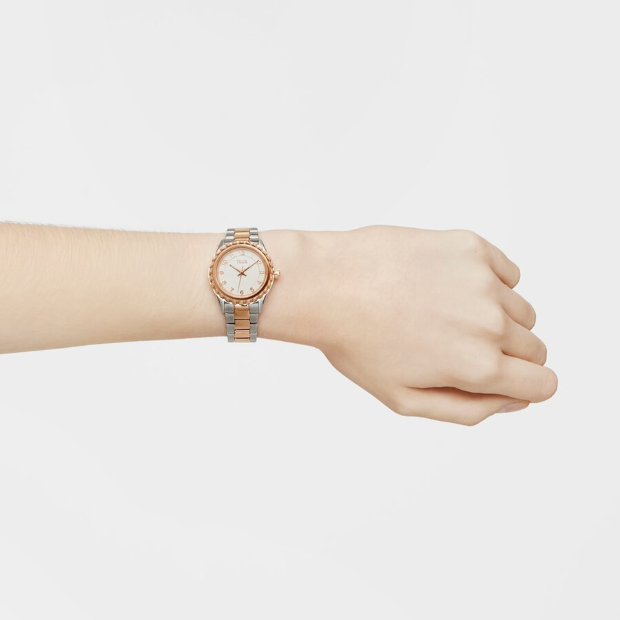 orologio analogico con bracciale in acciaio e acciaio iprg color rosa tous t-bear kdt
