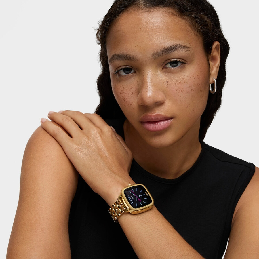 smartwatch d-connect con bracciale in acciaio ipg color oro