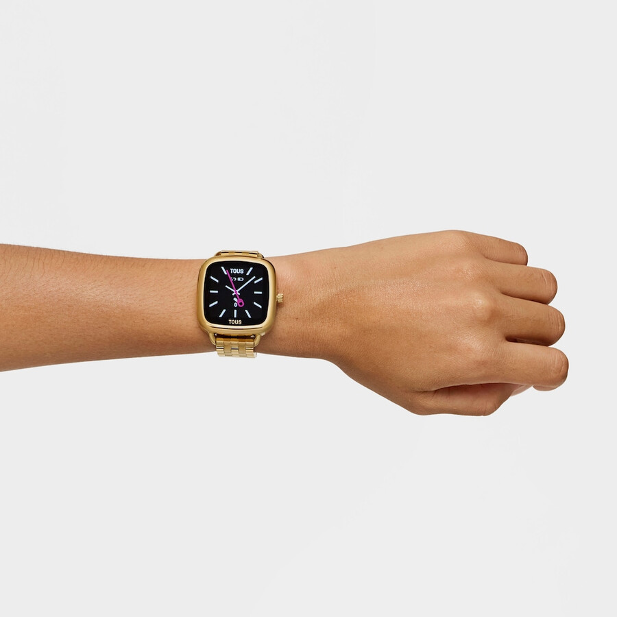 smartwatch d-connect con bracciale in acciaio ipg color oro