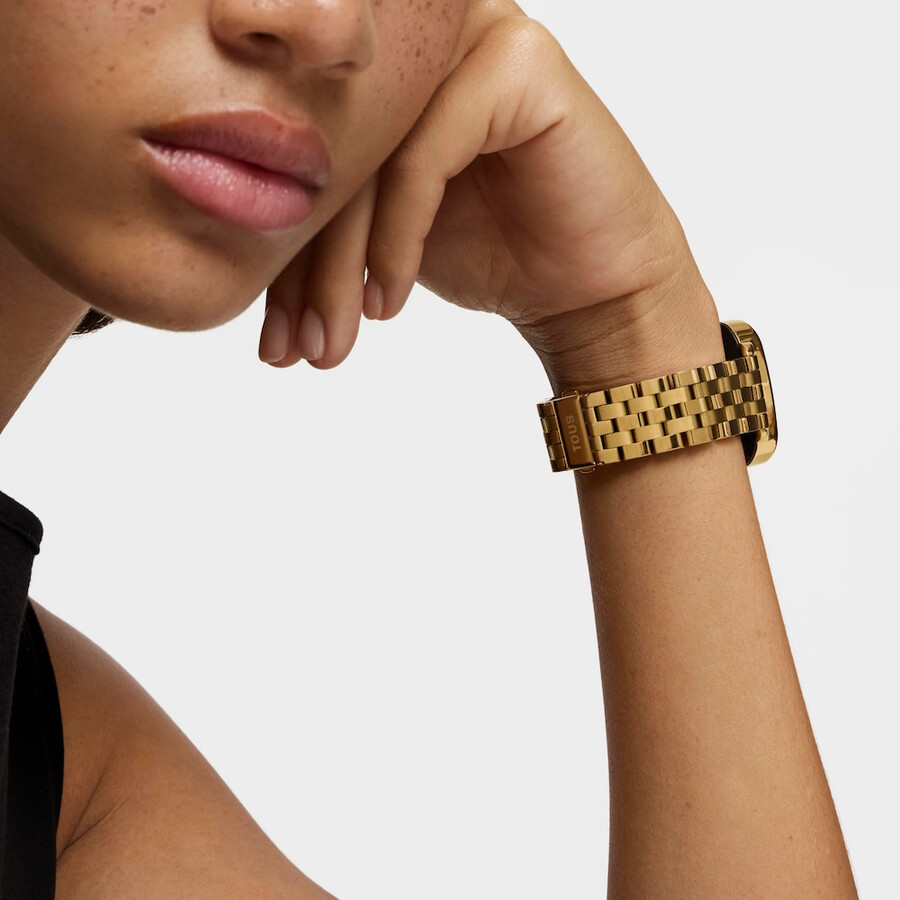 smartwatch d-connect con bracciale in acciaio ipg color oro