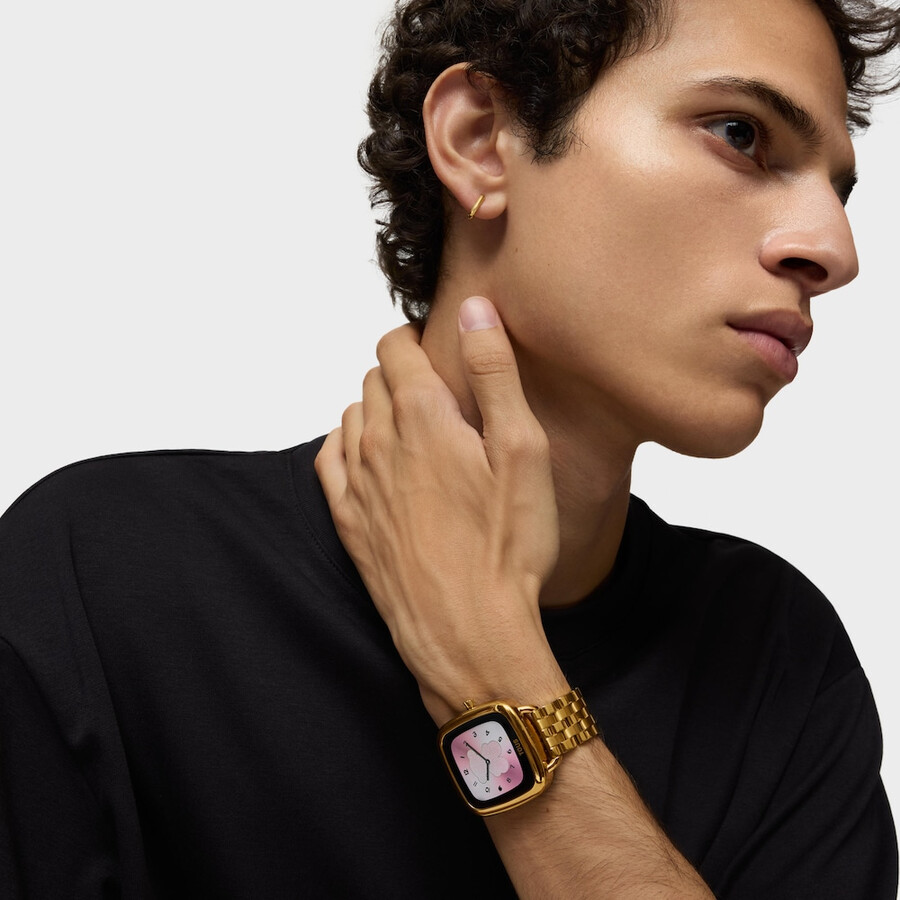 smartwatch d-connect con bracciale in acciaio ipg color oro