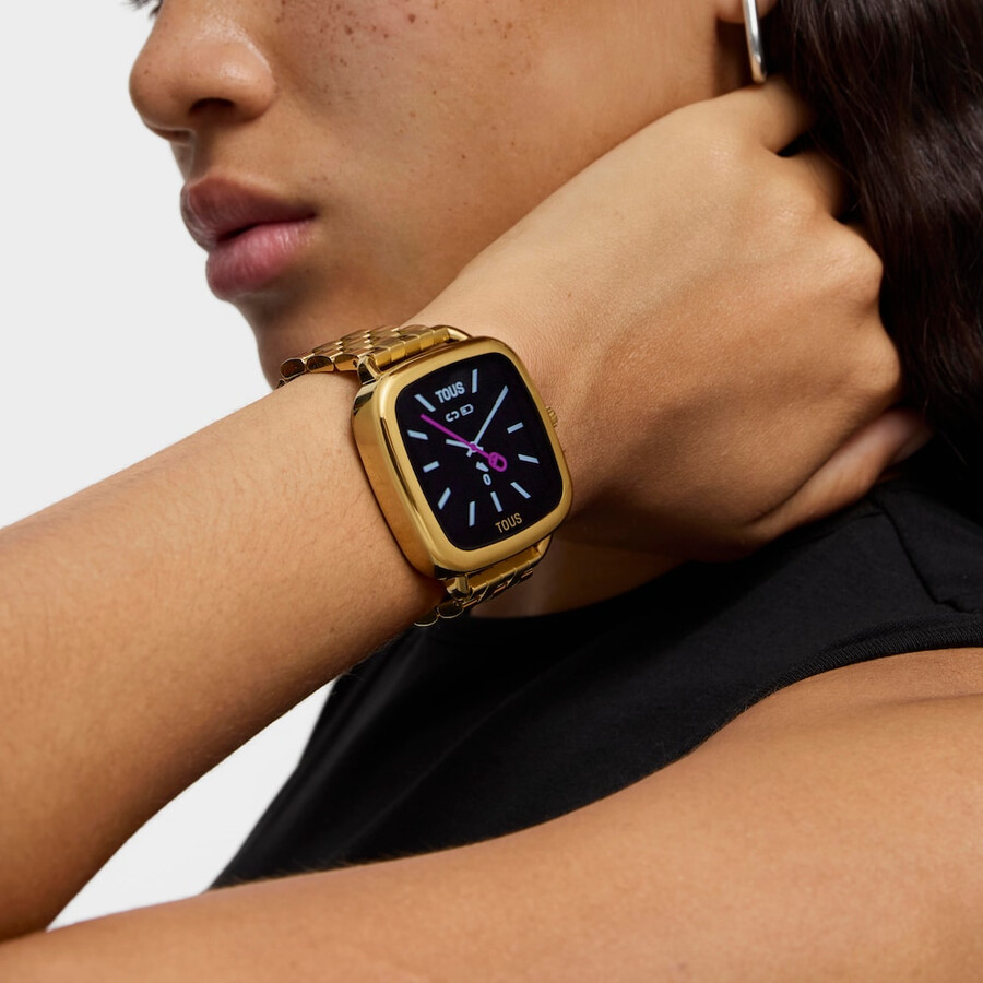smartwatch d-connect con bracciale in acciaio ipg color oro