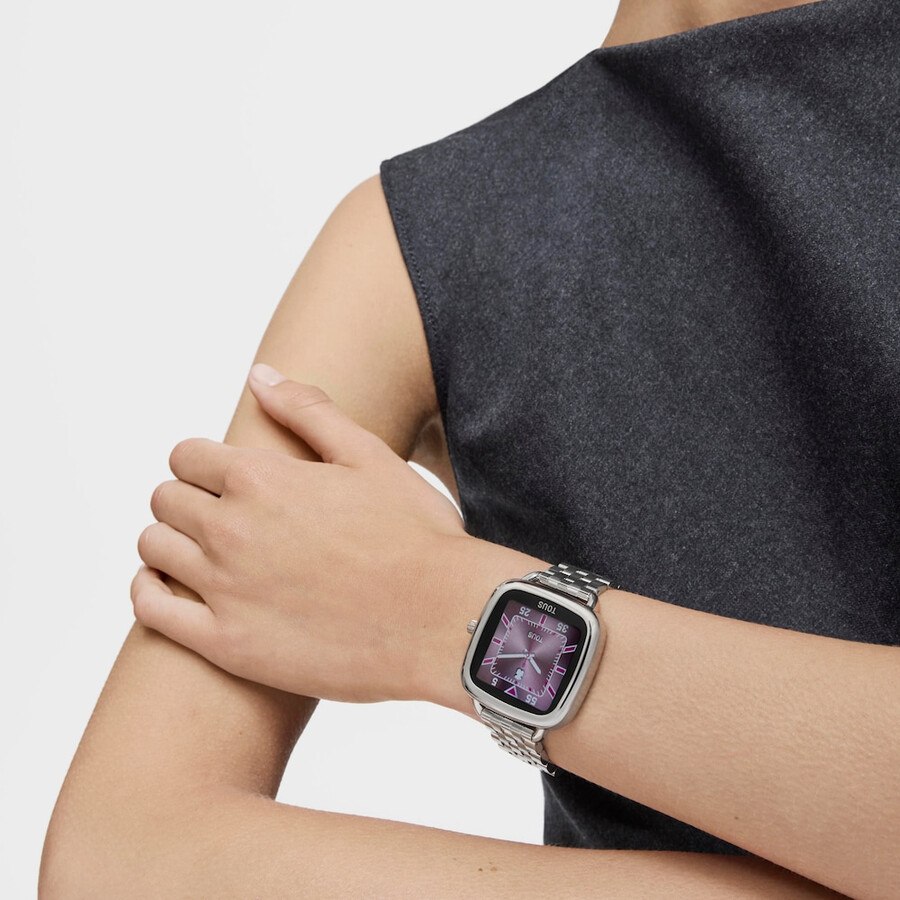 smartwatch con bracciale in acciaio d-connect
