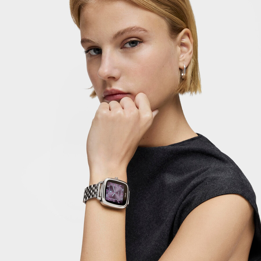 smartwatch con bracciale in acciaio d-connect
