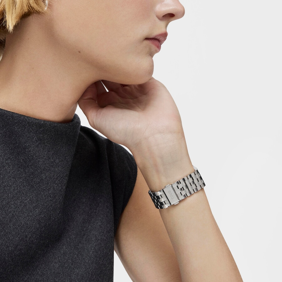 smartwatch con bracciale in acciaio d-connect