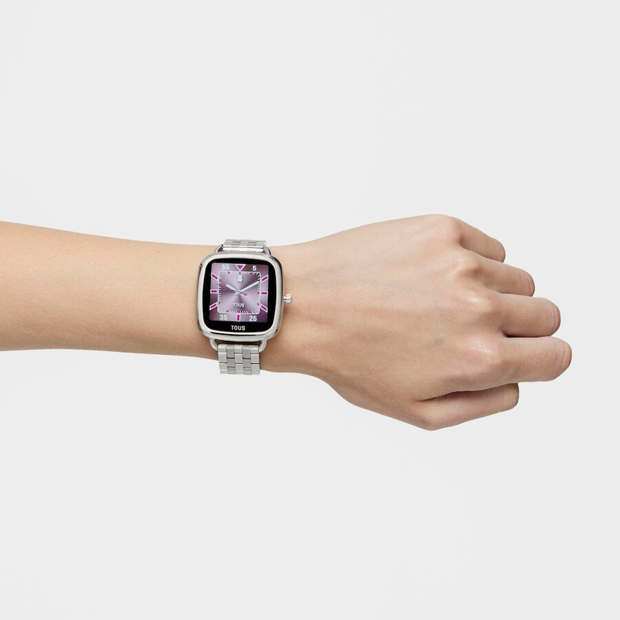 smartwatch con bracciale in acciaio d-connect