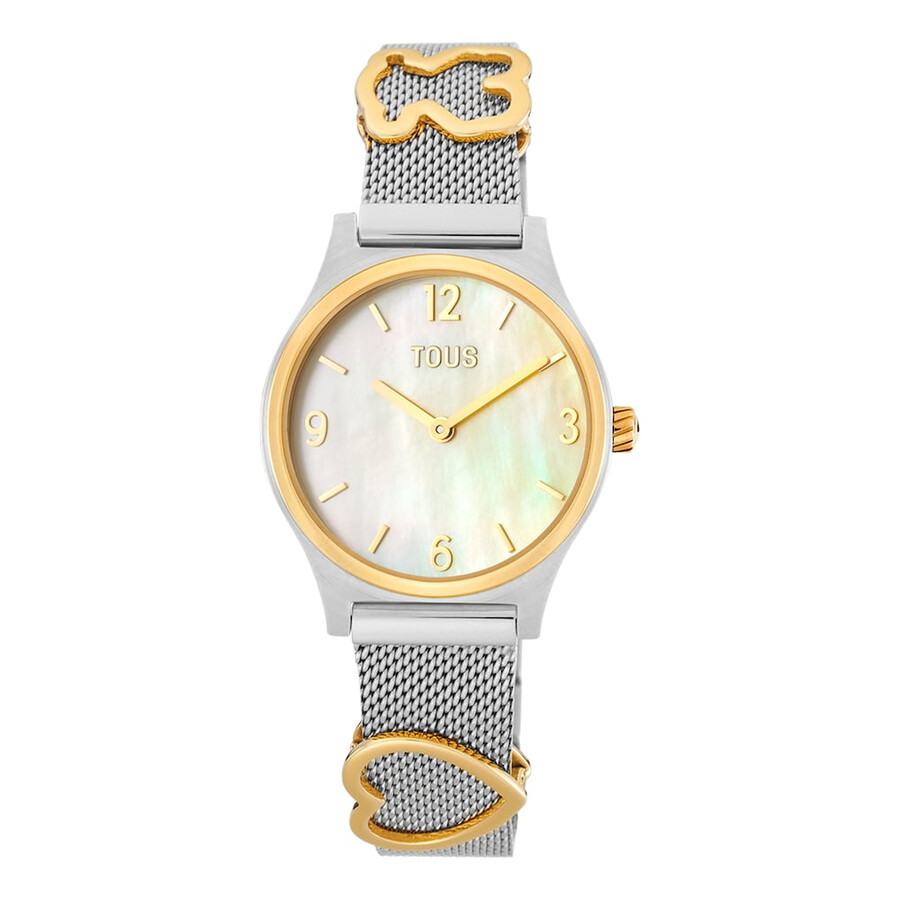 orologio analogico con cinturino in acciaio inossidabile e acciaio ipg color oro epic icon mesh