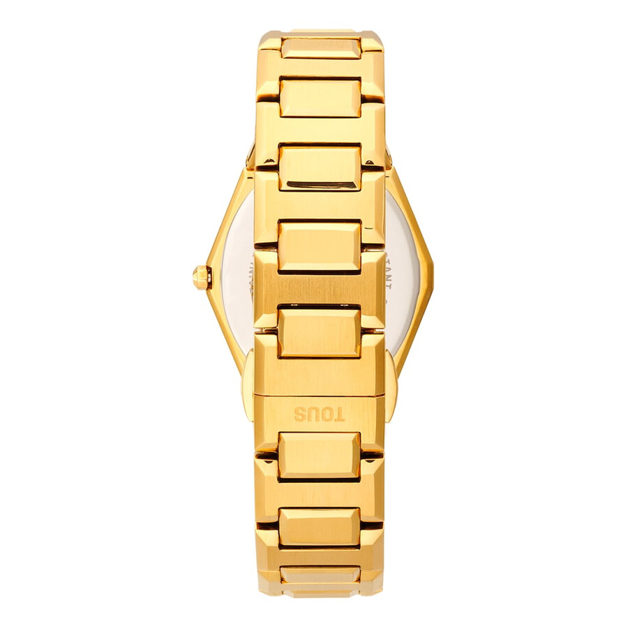 orologio analogico con bracciale in acciaio ipg color oro karat