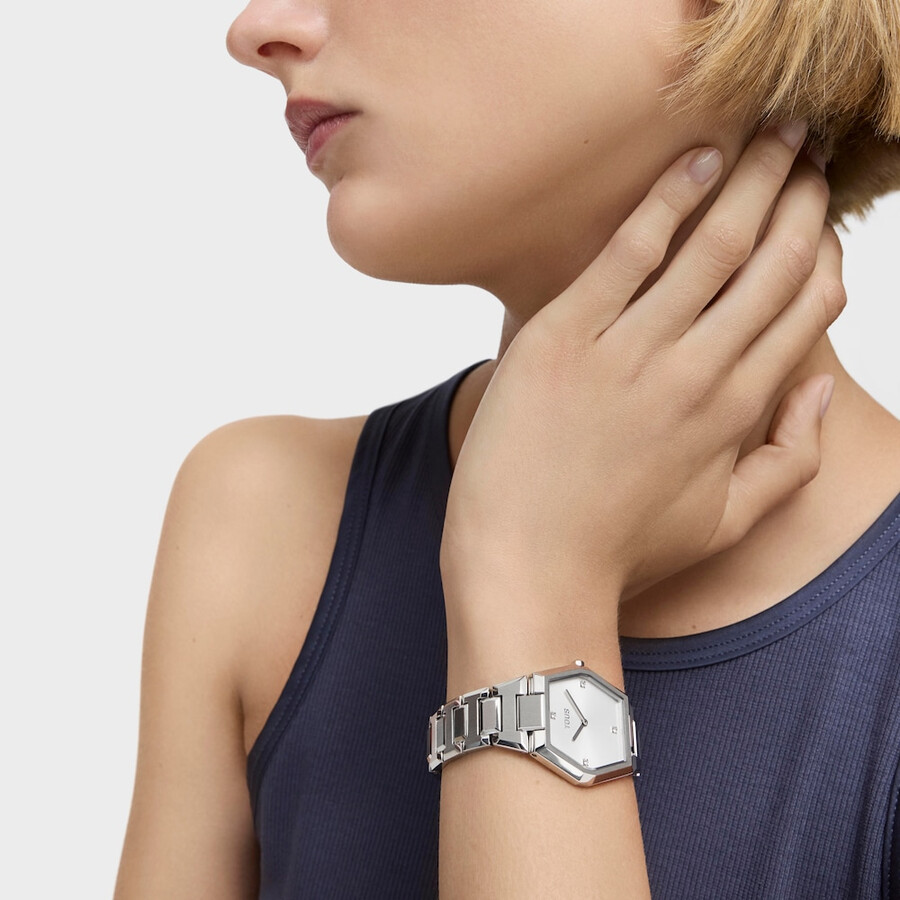 orologio analogico con bracciale in alluminio karat