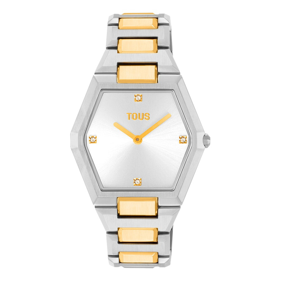 orologio digitale con bracciale in acciaio inossidabile e acciaio ipg color oro karat