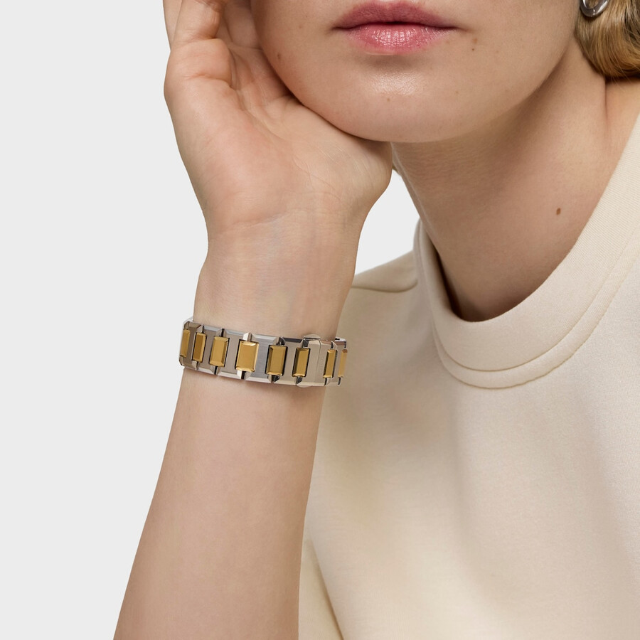 orologio digitale con bracciale in acciaio inossidabile e acciaio ipg color oro karat