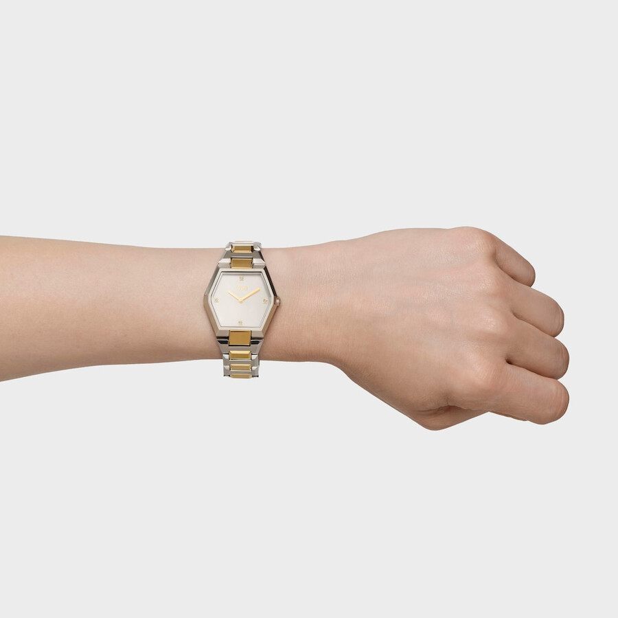 orologio digitale con bracciale in acciaio inossidabile e acciaio ipg color oro karat